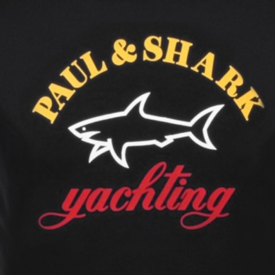 Alternative Image for ProductPaul And Shark Logo T Shirt Black3